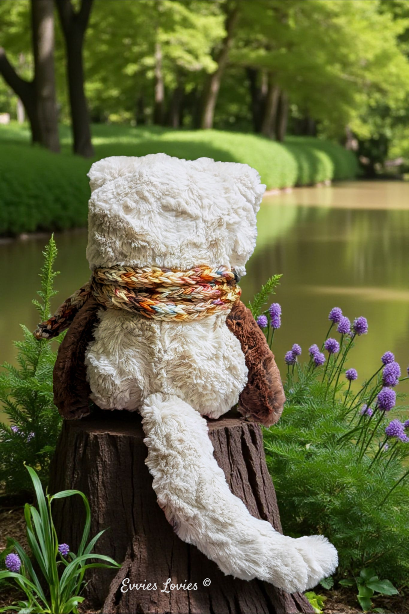 Pumpkin floppy ear wolf pup with scarf